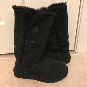 UGG Bailey Button Triplet Boots in black